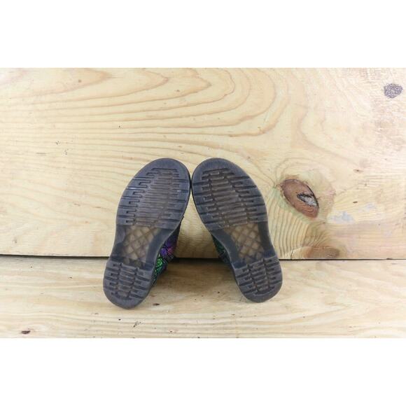 Dr. Doc Martens Boots Pascal J Girls 1 Suede Rainbow Croc Multi Air Wair Combat - Picture 7 of 8
